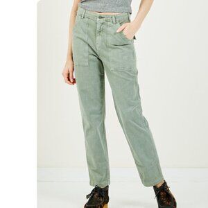 CQY Sage Green‎ Light Distressed Slim Leg Jeans size 29